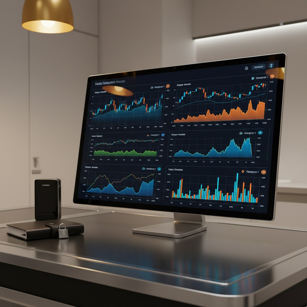 L'écran de ordinateur montre plusieurs graphiques différents.